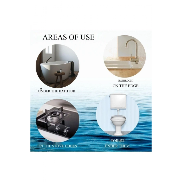 1 Adet Su Sızdırmaz Banyo Mutfak Lavabo Küvet Izolasyon Şerit Bant (K0)