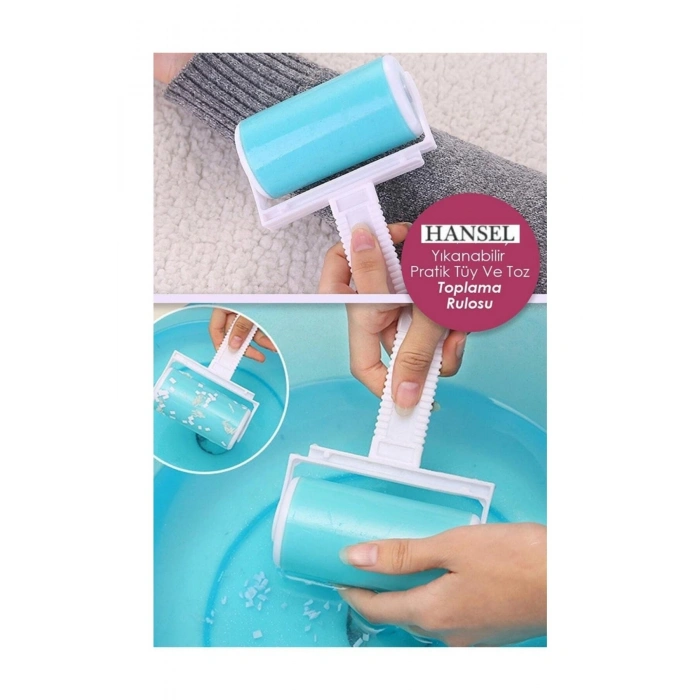 Pratik Silikon Yıkanabilir Pratik Tüy Ve Toz Toplama Rulosu Aparatı | Hayvan Toz Tüy Temizleyici