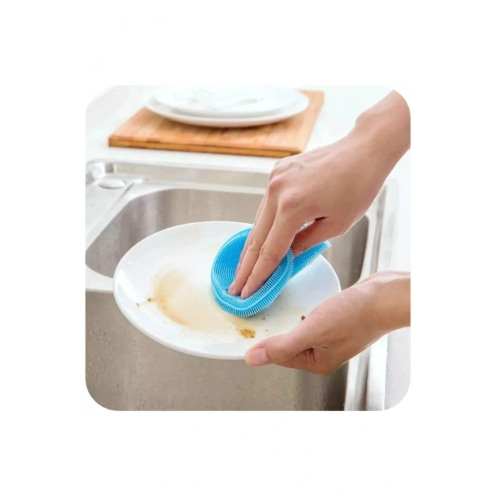 2 Adet Silikon Bulaşık Yıkama Fırçası Tükenmeyen