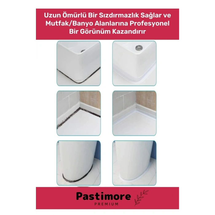Duş Pvc Lavabo Küvet Tezgah Kenar Banyo Mutfak Pencere 3,2 Mt Su Sızdırmaz Geçirmez Yalıtım Bant