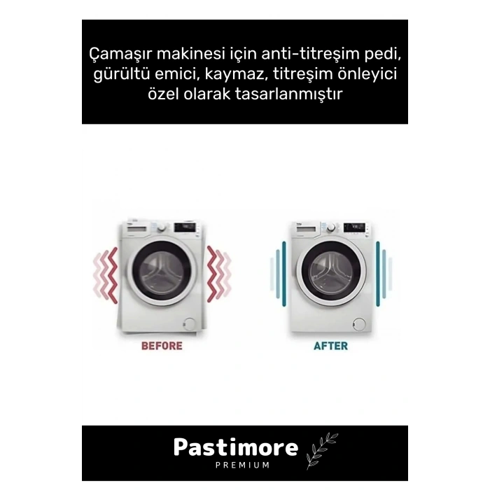 Premium Gürültü Engelleyici Titreşim Önleyici Kauçuk Çamaşır Bulaşık Makinesi 4 Adet Ayak Pedleri