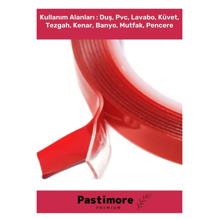 Duş Pvc Lavabo Küvet Tezgah Süper Güçlü Duvar Çerçeve Taşıyıcı Çift Taraflı Nano Teknolojili Bant