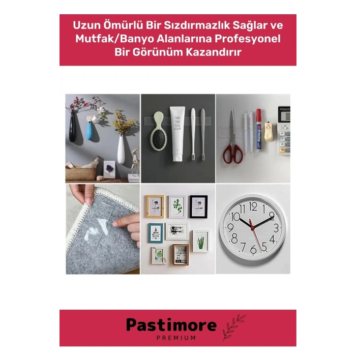 Duş Pvc Lavabo Küvet Tezgah Süper Güçlü Duvar Çerçeve Taşıyıcı Çift Taraflı Nano Teknolojili Bant