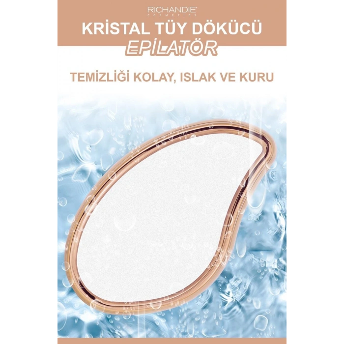 Crystal Eraser Epilasyon Aleti Tüy Silgisi Tüy Alıcı Fiziksel Kristal Tüy Dökücü Epilatör Gold Krom