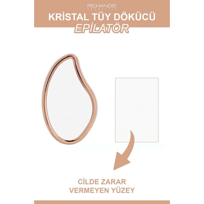 Crystal Eraser Epilasyon Aleti Tüy Silgisi Tüy Alıcı Fiziksel Kristal Tüy Dökücü Epilatör Gold Krom