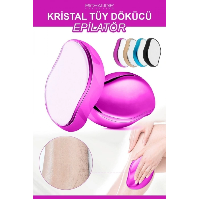 Kristal Tüy Dökücü Ağda Epilatör Crystal Eraser Epilasyon Aleti Tüy Silgisi Tüy Alıcı Fiziksel Pembe