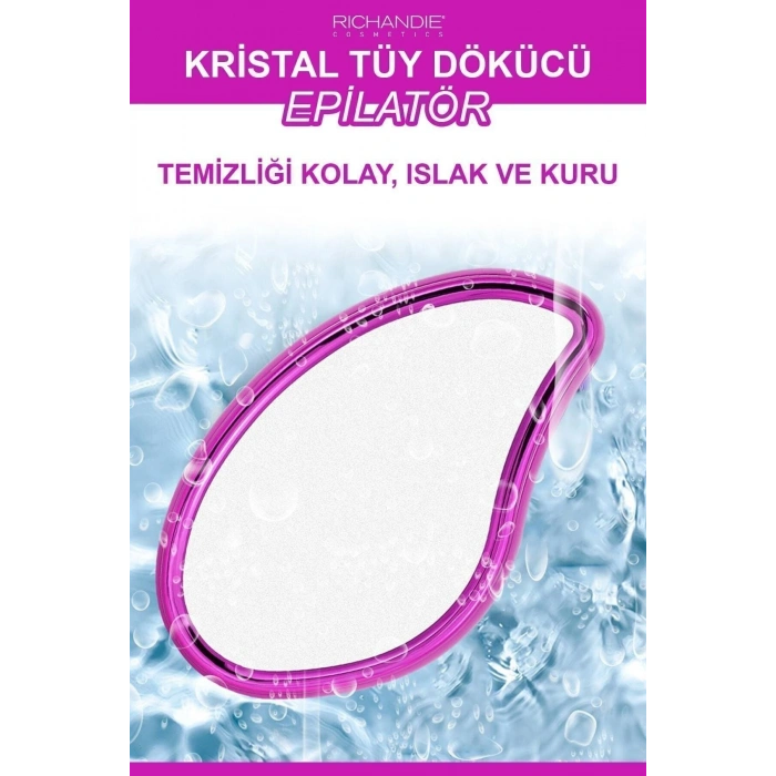 Kristal Tüy Dökücü Ağda Epilatör Crystal Eraser Epilasyon Aleti Tüy Silgisi Tüy Alıcı Fiziksel Pembe