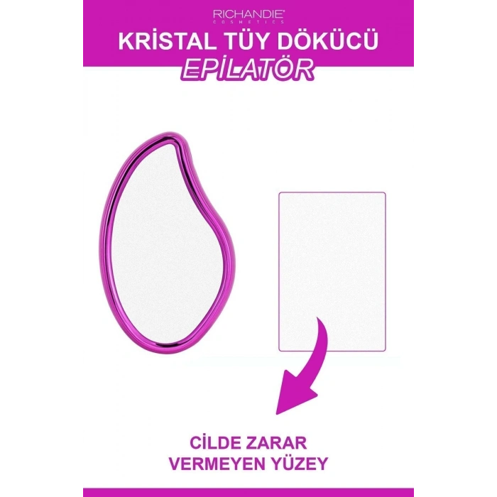 Kristal Tüy Dökücü Ağda Epilatör Crystal Eraser Epilasyon Aleti Tüy Silgisi Tüy Alıcı Fiziksel Pembe