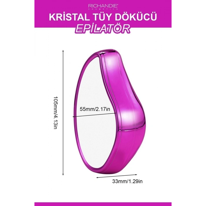 Kristal Tüy Dökücü Ağda Epilatör Crystal Eraser Epilasyon Aleti Tüy Silgisi Tüy Alıcı Fiziksel Pembe