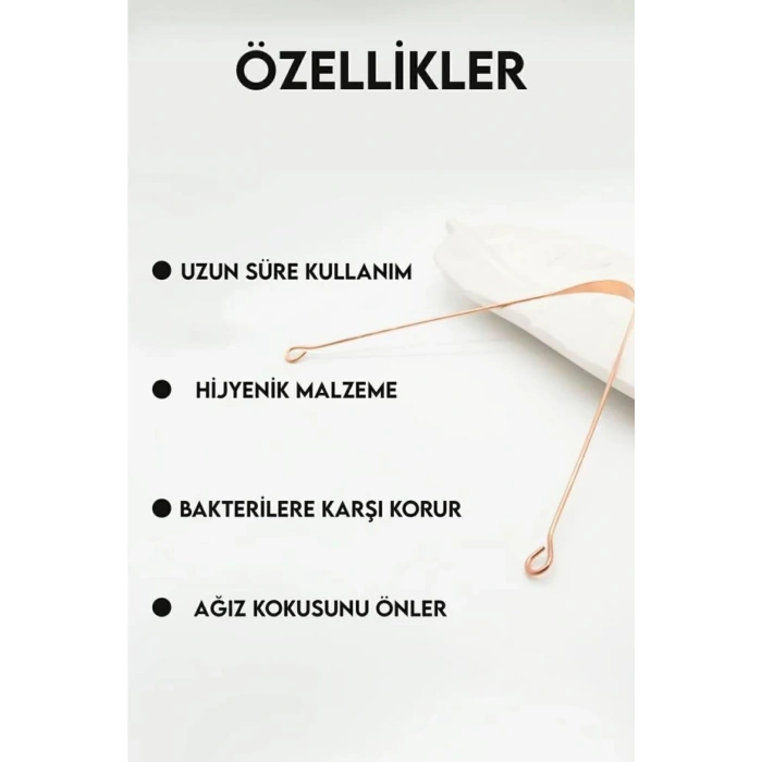 Bakır Dil Temizliyici Dil Sıyırıcı