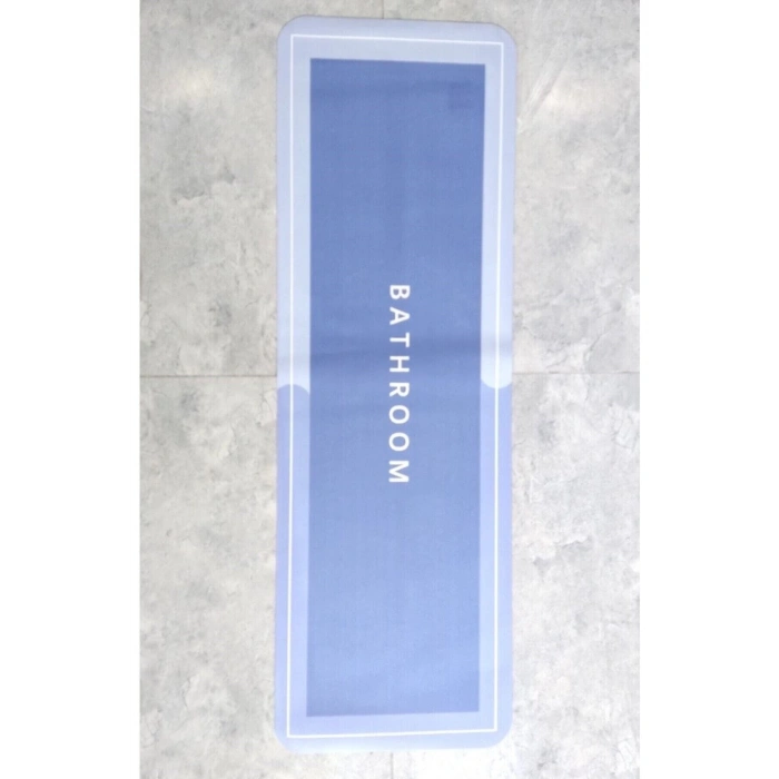 İsgstore Uzun Dikdörtgen Sihirli Su Emici Banyo Paspası Kaymaz Tabanlı Abdest Paspası 118x39cm