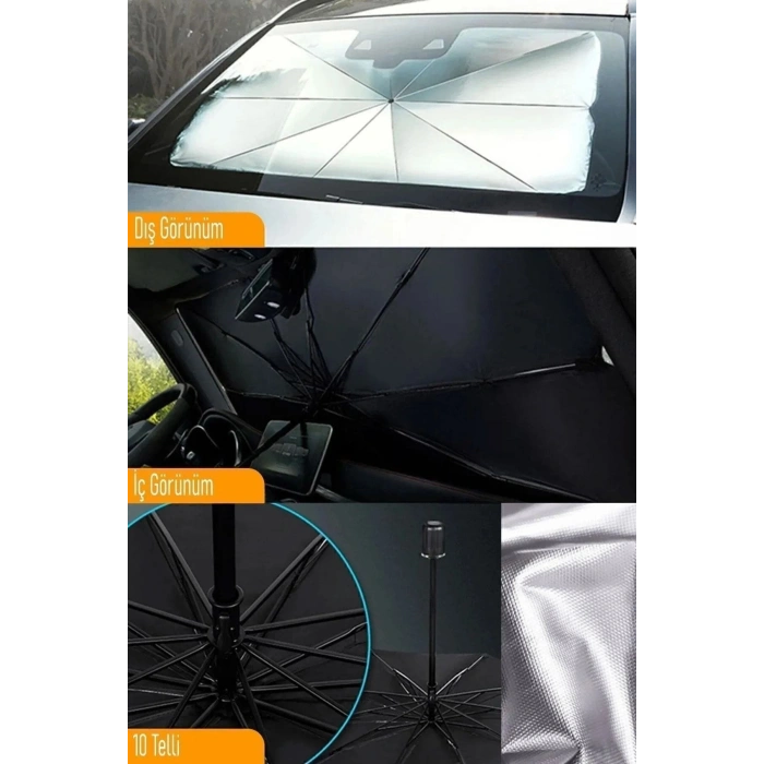 Renault Dacia Toyota Togg Chery Oto Ön Cam Güneşlik Katlanabilir Şemsiye Güneşlik Gölgelik Güneşliği