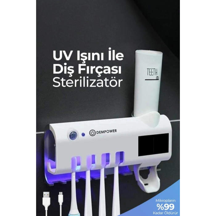 Ultraviyole Dış Fırçası Diş Macunu Tutucu Stand