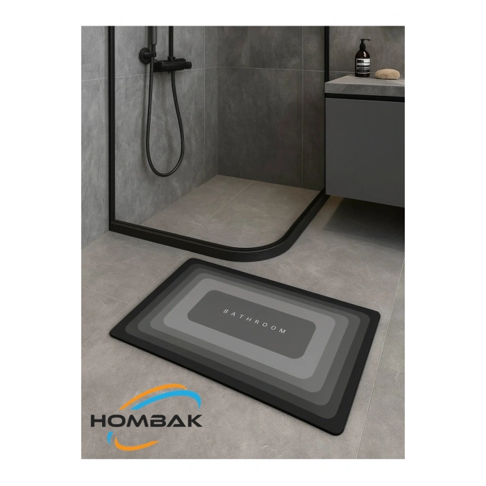 Bathroom Sihirli Su Emici Banyo Paspası Kaymaz Tabanlı Abdest Paspası 3 Mm 38x58