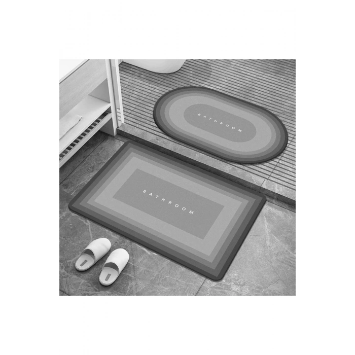 Bathroom Sihirli Su Emici Banyo Paspası Kaymaz Tabanlı Abdest Paspası 3 Mm 38x58