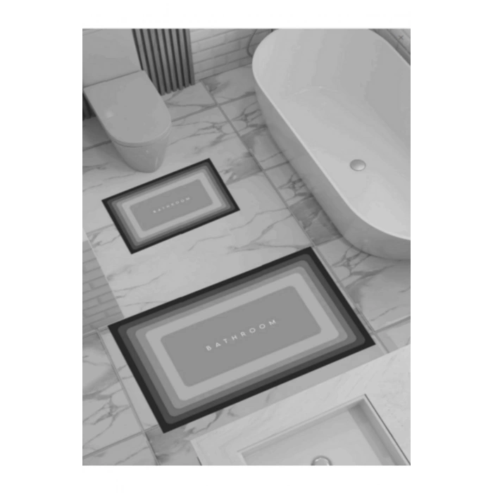 Bathroom Sihirli Su Emici Banyo Paspası Kaymaz Tabanlı Abdest Paspası 3 Mm 38x58