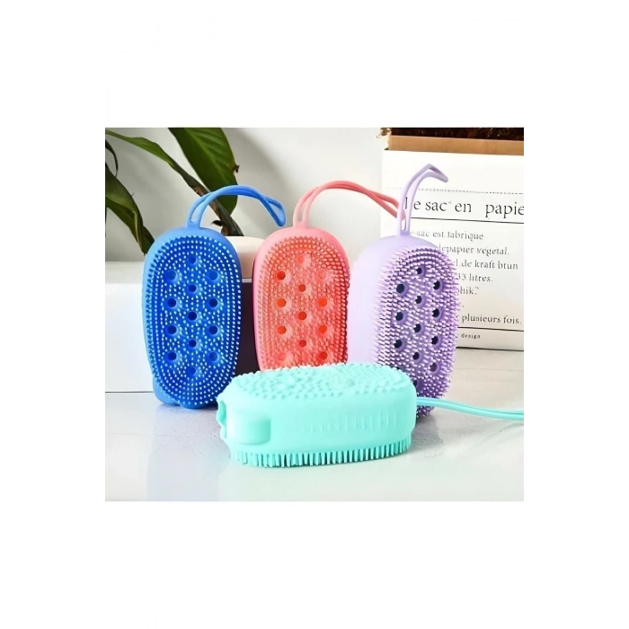 Silikon Banyo Kesesi Katı Sabun Hazneli (süngerli)