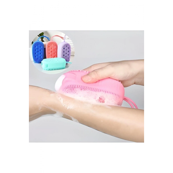 Silikon Banyo Kesesi Katı Sabun Hazneli (süngerli)
