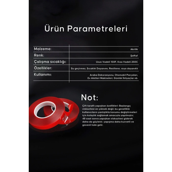 Çift Taraflı Silikon Bant 2 M Şeffaf Deba S.b - Süper Güçlü Yapıştırıcı