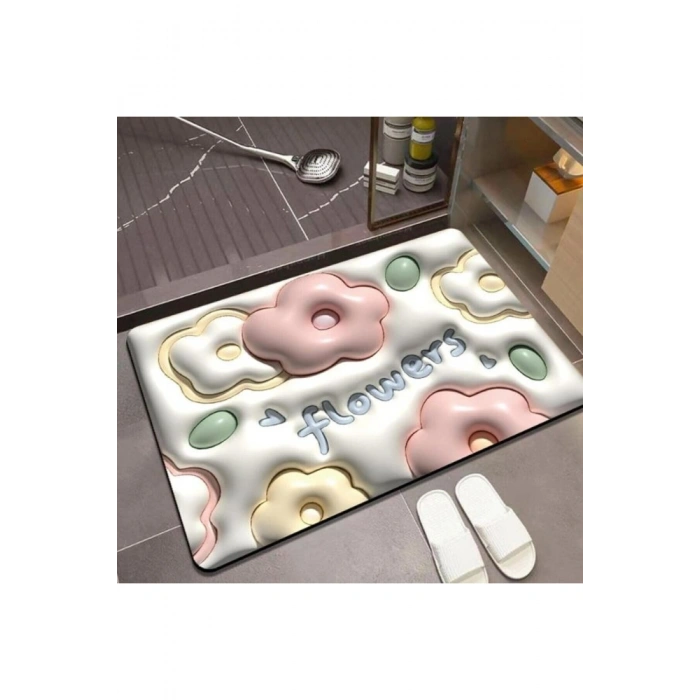 Ultra Emici 3d Banyo Paspası Sihirli Su Emici Kaymaz Tabanlı Paspas