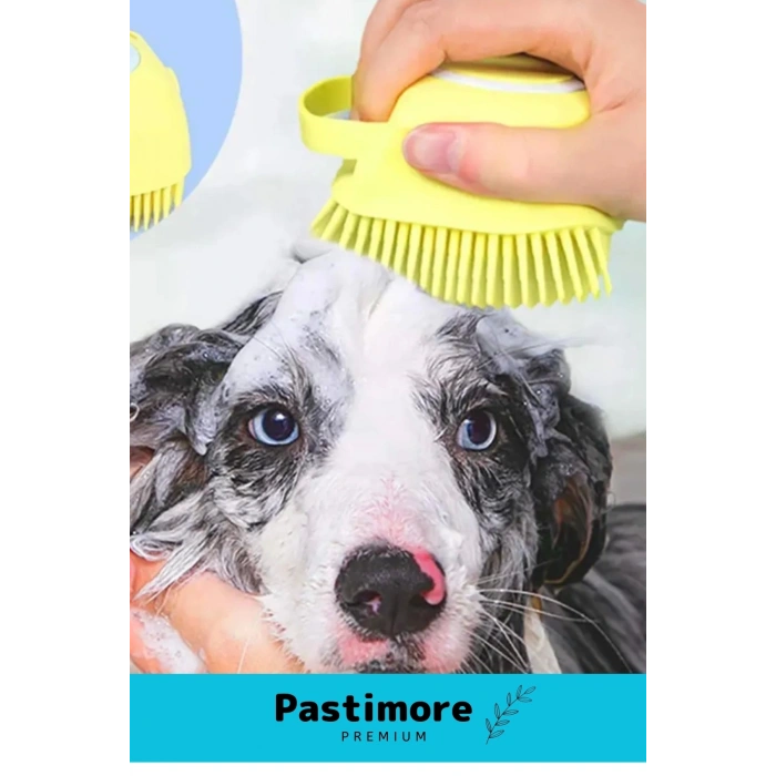 Özel Üretim Yumuşak Silikon Zarar Vermez Şampuan Hazneli Kedi Köpek Yıkama 80 Ml Kapasiteli Kesesi