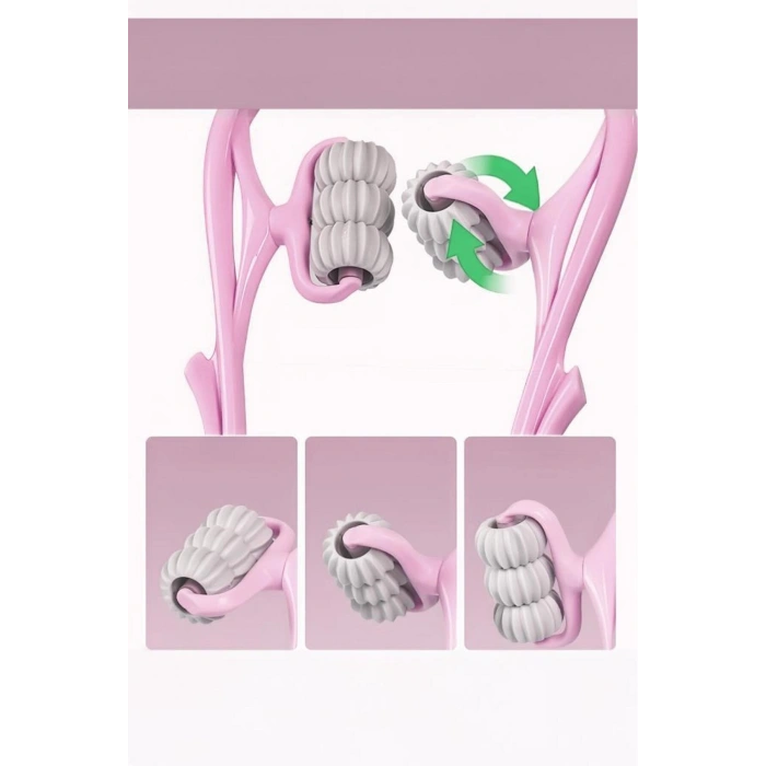 6 Tekerlekli Boyun Masaj Aleti Pembe