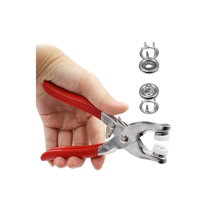 Metal Çıtçıt Düğme Pensesi- 100 Adet Çıtçıt Düğmesi Seti-metal Düğme Yapma Pensesi Ve Düğmesi