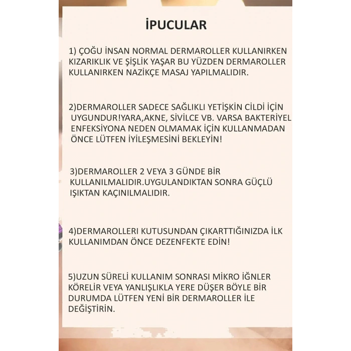 Titanyum Uçlu 540 İğneli Derma Roller 0.5 MM İğne Saç Sakal Çıkarma Tarağı