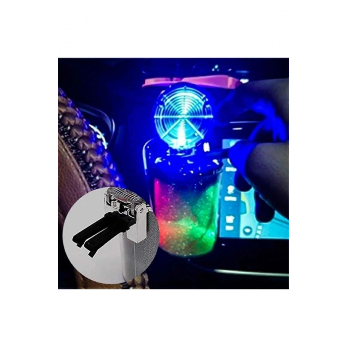 OTO KÜLLÜK RENKLİ IŞILTILI RGB ARAÇ İÇİ LED KÜLLÜK 7 IŞIKLI BLACKPİNK HAYRANI BADGİRL KÜLLÜĞÜ