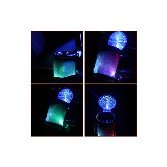 OTO KÜLLÜK RENKLİ IŞILTILI RGB ARAÇ İÇİ LED KÜLLÜK 7 IŞIKLI BLACKPİNK HAYRANI BADGİRL KÜLLÜĞÜ