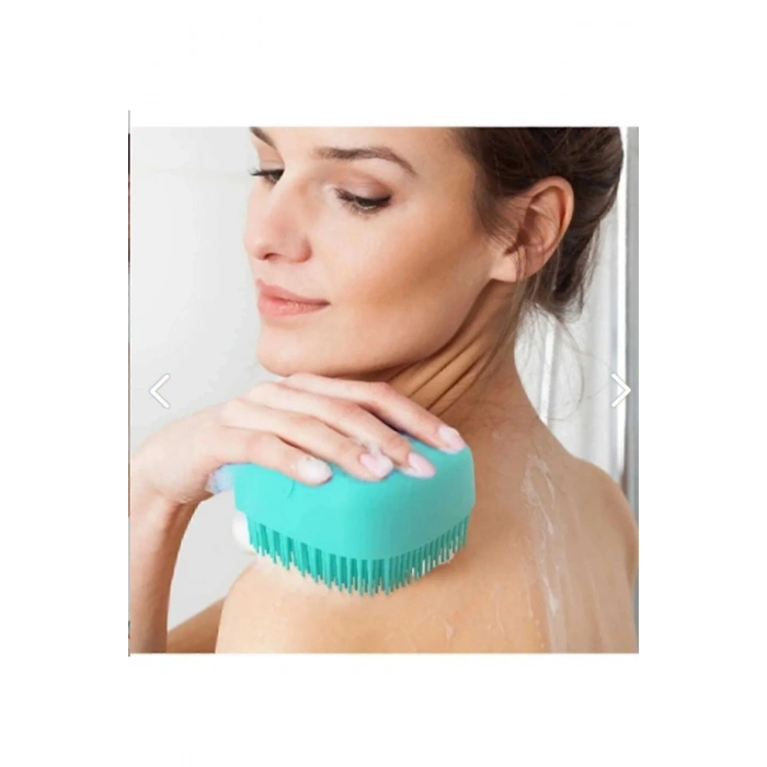 Duş Jeli Hazneli Silikon Fırça Kese Çok Amaçlı Vücut Temizleme Kesesi Peeling Banyo Lifi Bulaşık