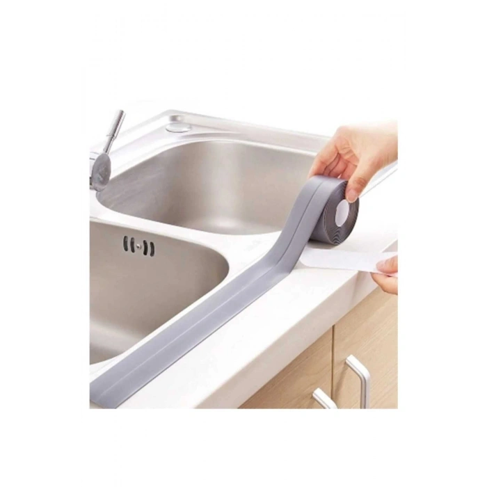 3.2 Metre GRİ Su Sızdırmaz Bant Kenar Mutfak Banyo Duvar Küvet Lavabo Bandı Ev Iş Ofis Için Gri Renk
