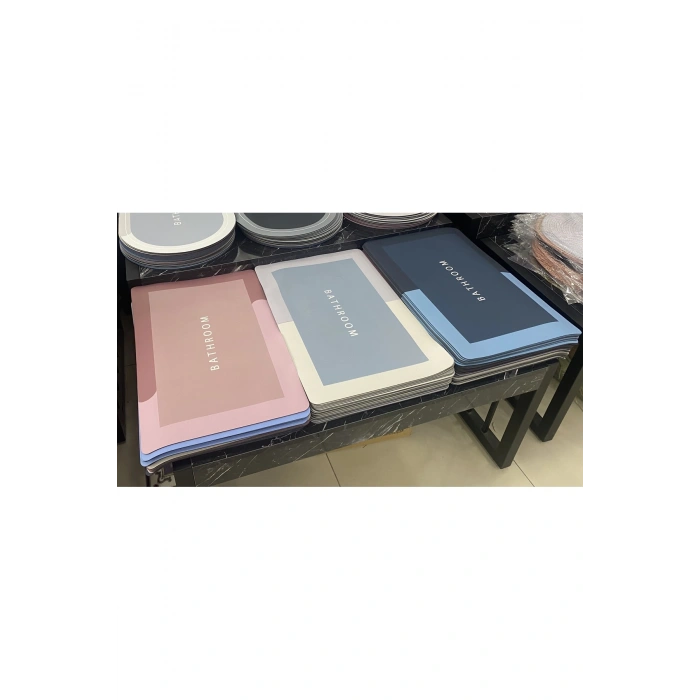 Sihirli Su Emici Banyo Paspası Kaymaz Tabanlı Abdest Paspası 3,5 Mm 40x60