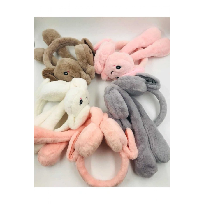 Peluş Tavşanlı Oynar Kulaklı Hareketli Kulaklık