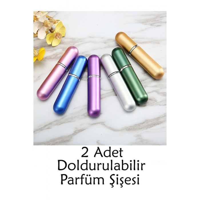 2 ADET Mini Dolabilir Cep Küçük Boş Taşınabilir Parfüm Şişesi Kadın Parfüm Erkek Parfüm Şişesi