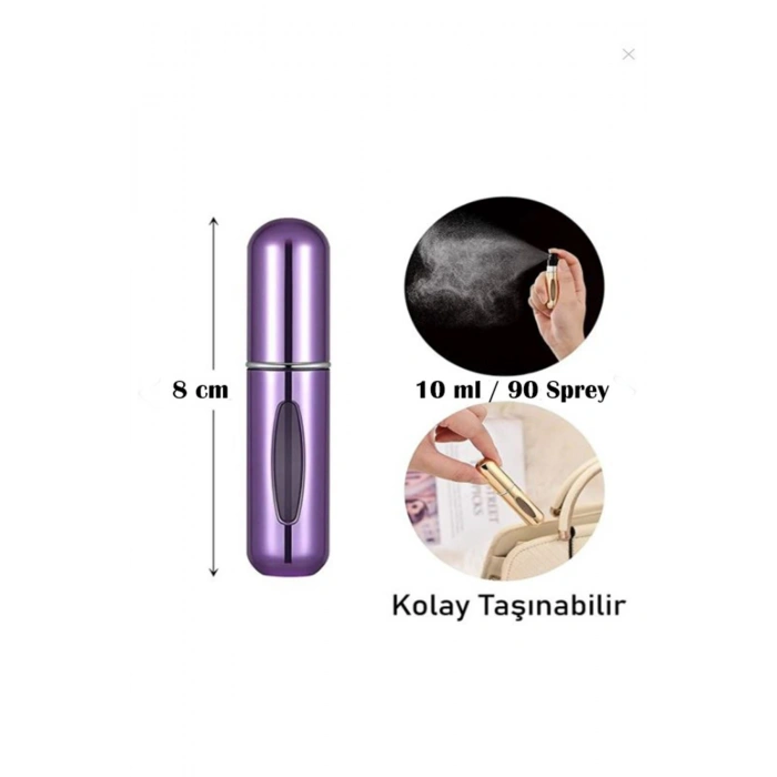 2 ADET Mini Dolabilir Cep Küçük Boş Taşınabilir Parfüm Şişesi Kadın Parfüm Erkek Parfüm Şişesi