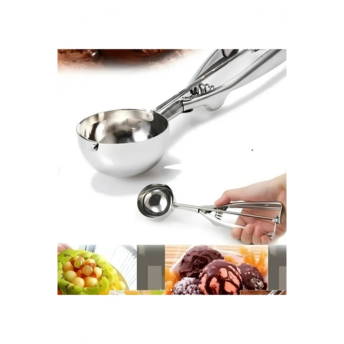 Metal Yaylı Dondurma Kaşığı