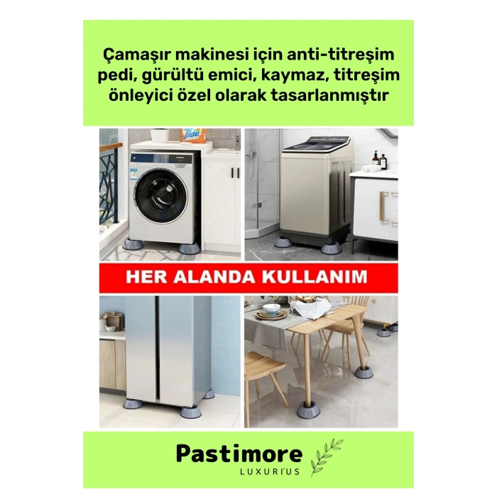 Yeni Üretim Gürültü Engelleyici Titreşim Önleyici Kauçuk Çamaşır Bulaşık Makinesi 4 Adet Ayak Pedi