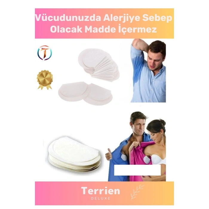 Deluxe Seri 12 Adet Koltuk Altı Ter Bandı Koku Önleyici Ped Emici Özellik Islaklık Önleyici