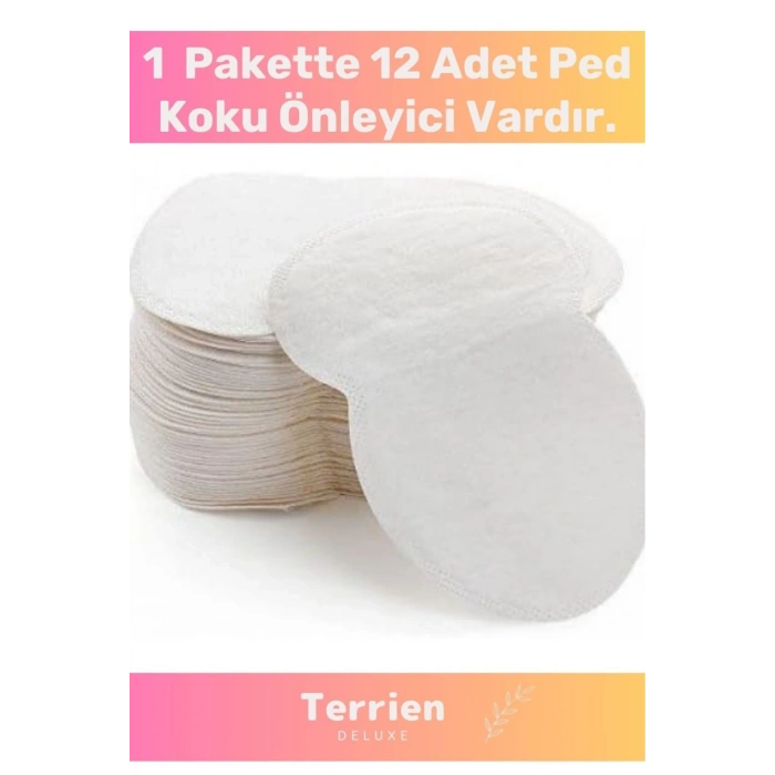 Deluxe Seri 12 Adet Koltuk Altı Ter Bandı Koku Önleyici Ped Emici Özellik Islaklık Önleyici
