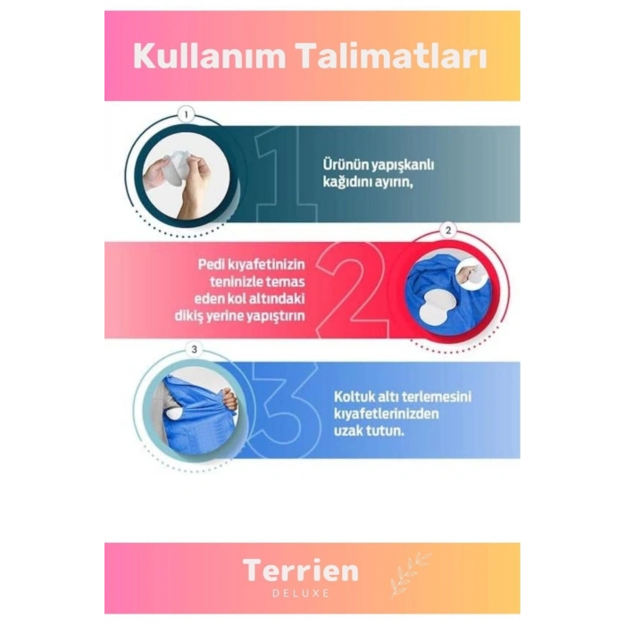 Deluxe Seri 12 Adet Koltuk Altı Ter Bandı Koku Önleyici Ped Emici Özellik Islaklık Önleyici