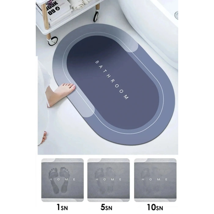 Sihirli  1. sınıf   3,5 mm  40x60   Oval   Bathroom Banyo Aksesuarı Paspas
