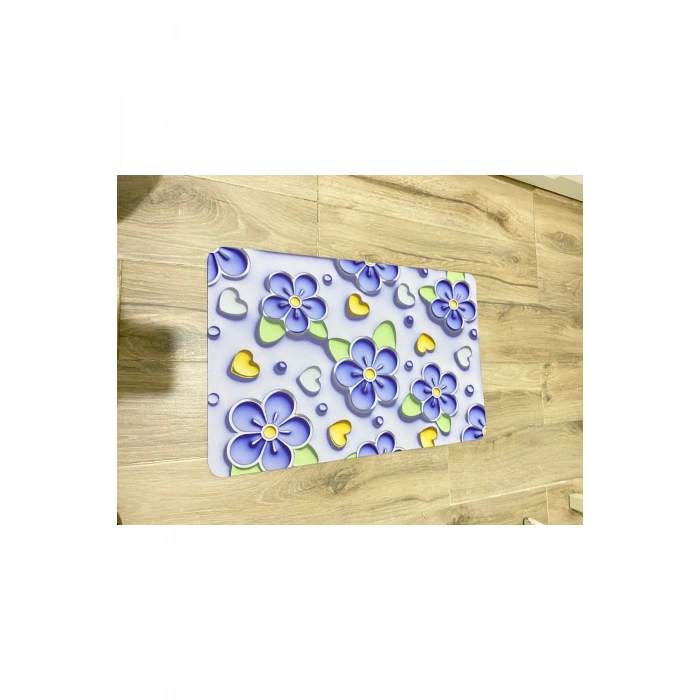 Banyo Paspası, Kauçuk Taban Kaymaz Zemin Matı Duş Halısı, Otel/mutfak Dikdörtgen 3D  60X40 CM