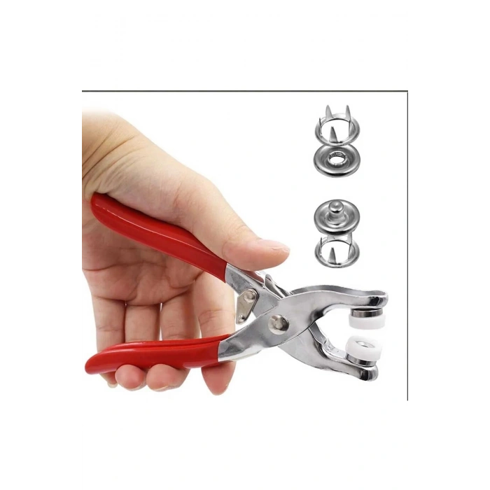 9.5 Mm Çıt Çıt Takma Çakım Makinesi Ve 50 Set Çıtçıt Takım Set-saklama Kutusu