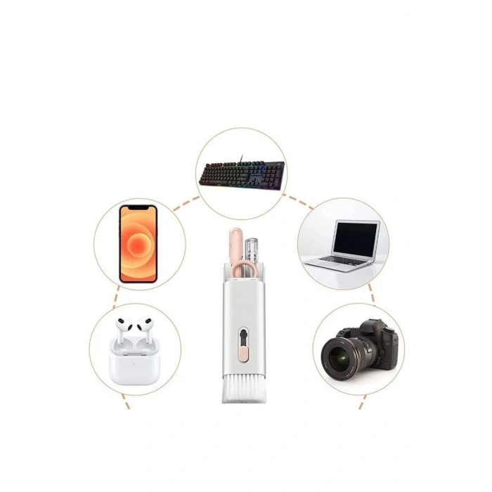 7 In 1 Çok Fonksiyonlu Ekran, Bilgisayar, Laptop, Klavye, Telefon, Airpod Araç içi Temizleyici Kit