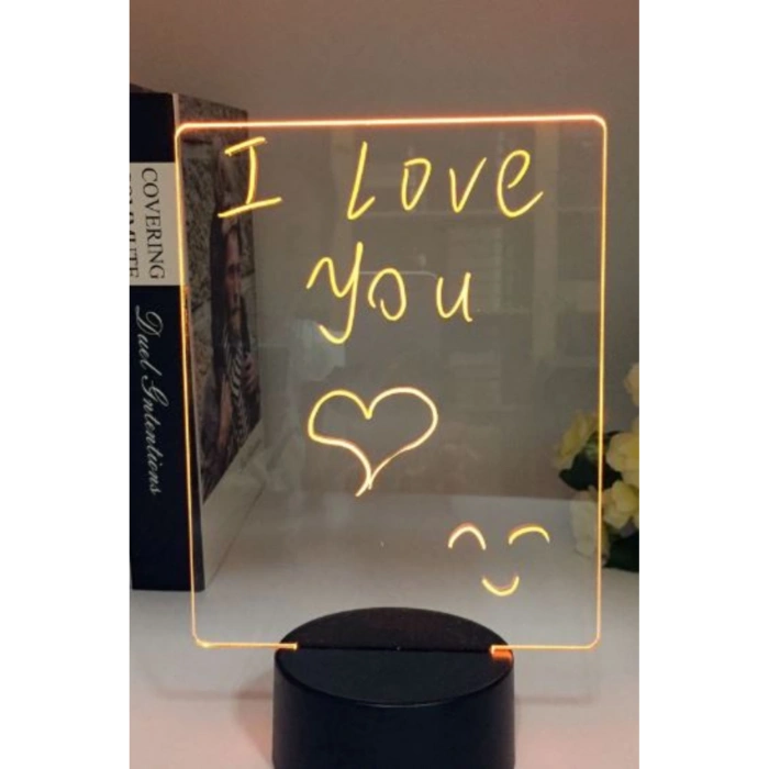 Led Çizim Tableti Gece Lambası Not Panosu