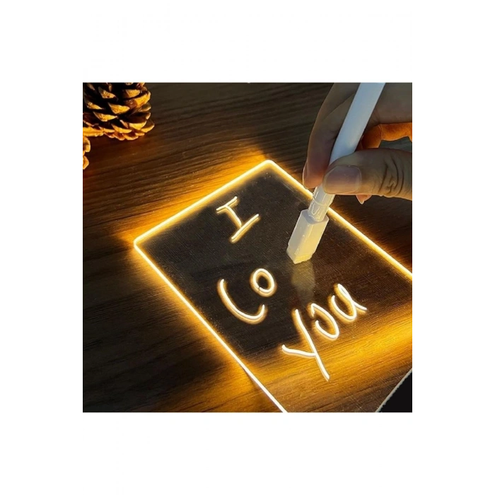 Led Çizim Tableti Gece Lambası Not Panosu