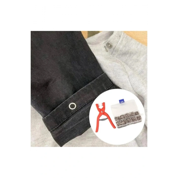 Çıt çıt takma çakma makinesi ve 100 adet çıt çıt