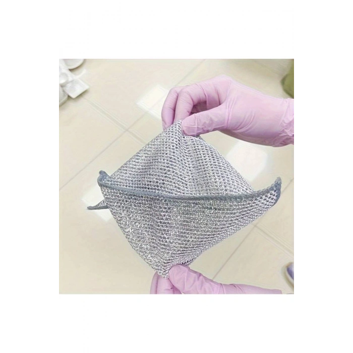 Çok Fonksiyonlu Çizilmez Tel Bulaşık Bezi Çelik Tel Bulaşık Havlusu Tel Bulaşık Bezi 3 Adet