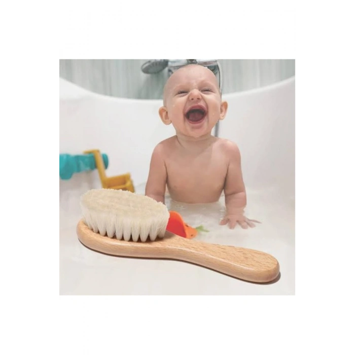 F37 Keçi Kılı Organik Bebek Banyo Tarağı